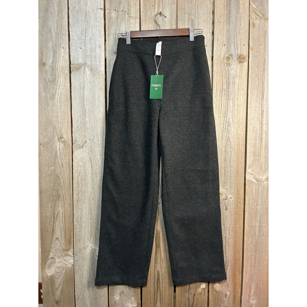 Halara Womens High Waisted Wide Leg‎ Pants Charcoal Gray Textured Size S 968582